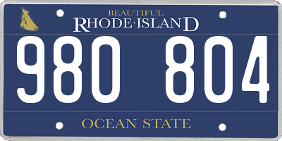 RI license plate 980804