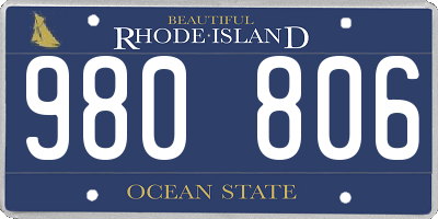 RI license plate 980806