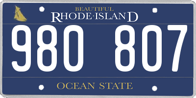 RI license plate 980807