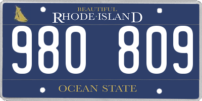 RI license plate 980809