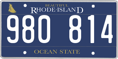 RI license plate 980814