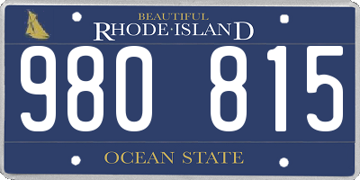 RI license plate 980815