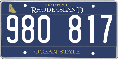 RI license plate 980817