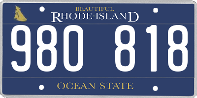 RI license plate 980818