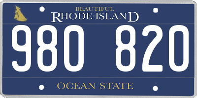 RI license plate 980820