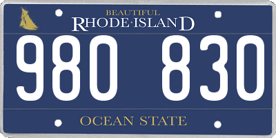 RI license plate 980830