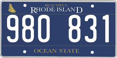 RI license plate 980831