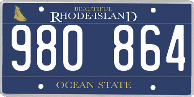 RI license plate 980864