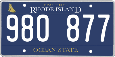 RI license plate 980877