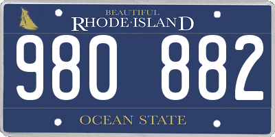 RI license plate 980882