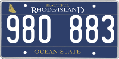 RI license plate 980883