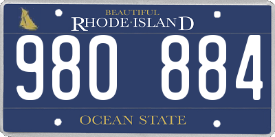 RI license plate 980884