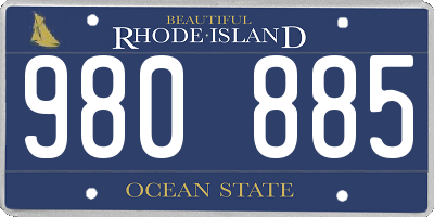 RI license plate 980885