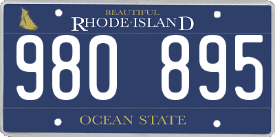 RI license plate 980895