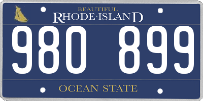 RI license plate 980899