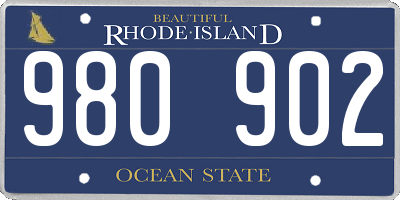 RI license plate 980902