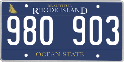 RI license plate 980903