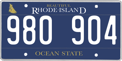 RI license plate 980904