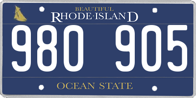 RI license plate 980905