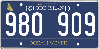 RI license plate 980909