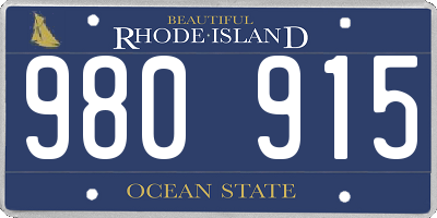 RI license plate 980915