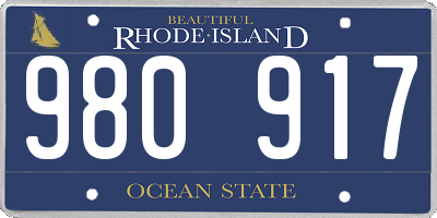 RI license plate 980917