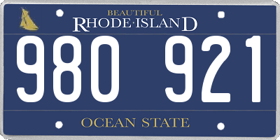 RI license plate 980921