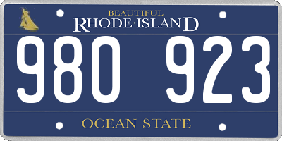 RI license plate 980923
