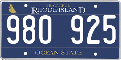 RI license plate 980925