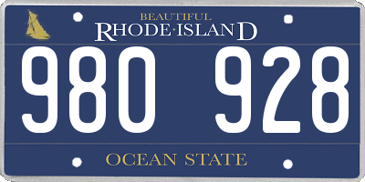 RI license plate 980928