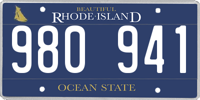 RI license plate 980941