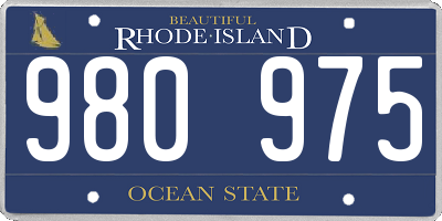 RI license plate 980975