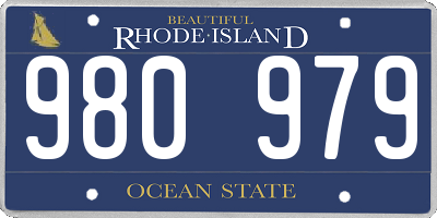 RI license plate 980979