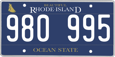 RI license plate 980995