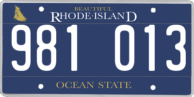 RI license plate 981013