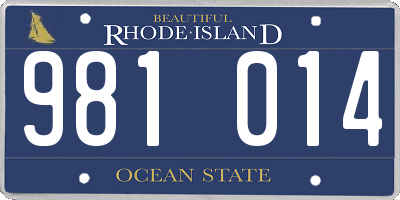 RI license plate 981014