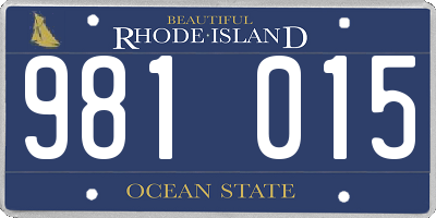 RI license plate 981015