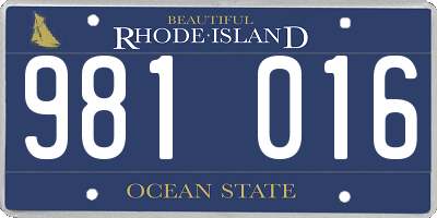 RI license plate 981016