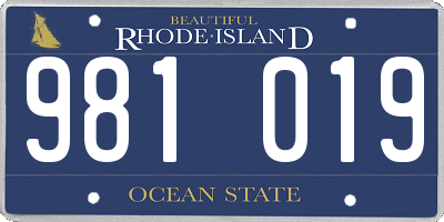 RI license plate 981019