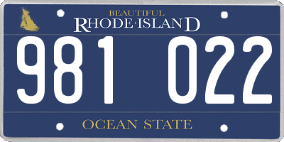 RI license plate 981022