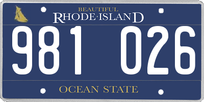 RI license plate 981026