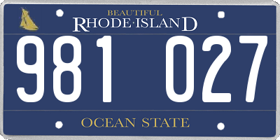 RI license plate 981027