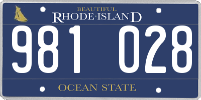 RI license plate 981028