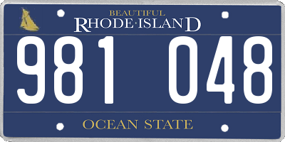 RI license plate 981048