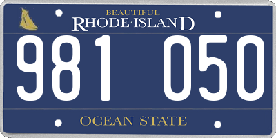 RI license plate 981050