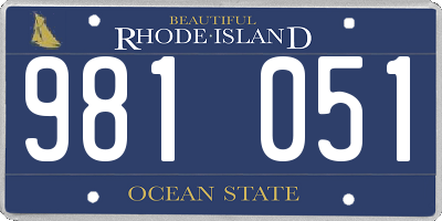 RI license plate 981051