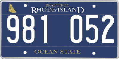 RI license plate 981052