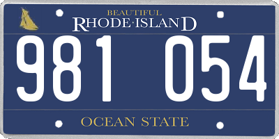 RI license plate 981054