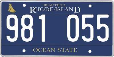 RI license plate 981055