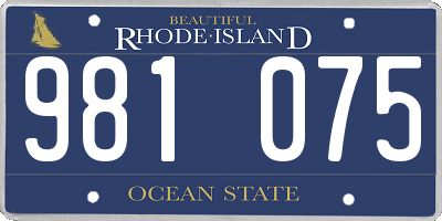 RI license plate 981075